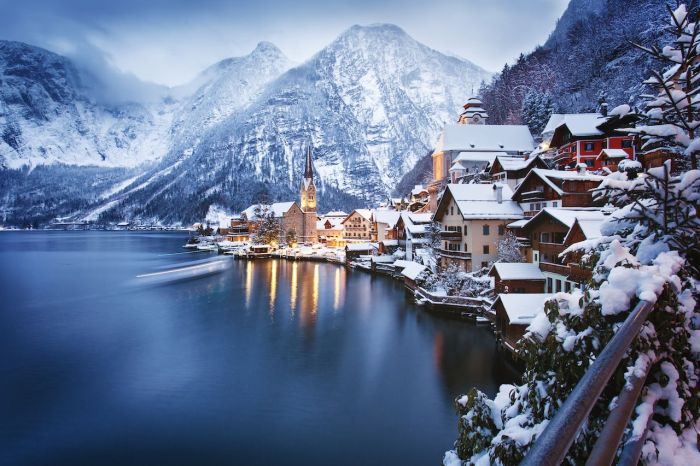 Europe places winter holiday austria hallstatt most hallstat festive wreck lookin train spirit