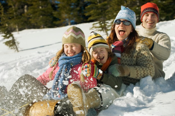 Family winter activities ideas cost low